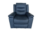 Roma 3 Seater Manual Recliner Anti Scratch Leather Black