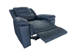 Roma 3 Seater Manual Recliner Anti Scratch Leather Black