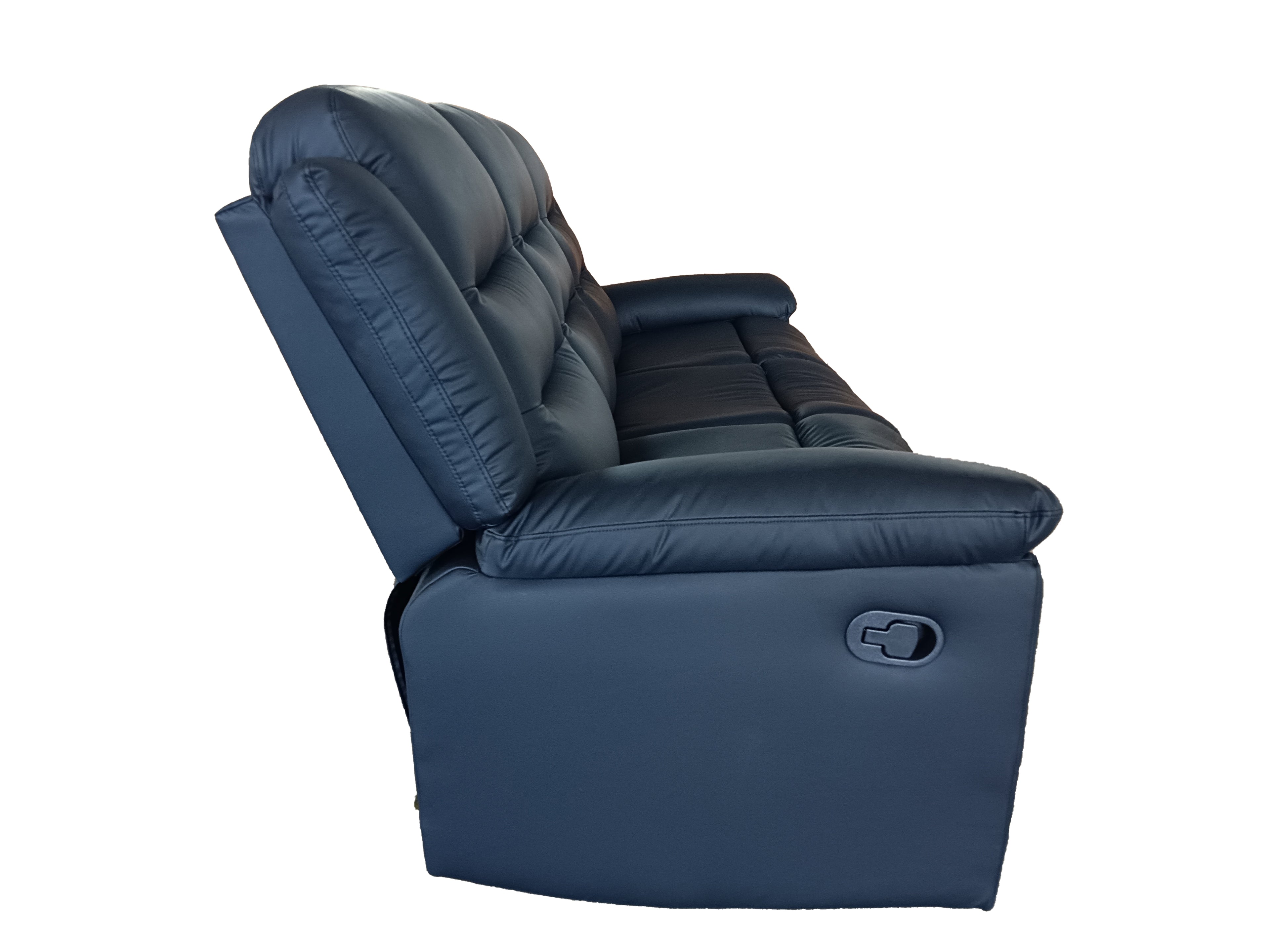 Roma 1 Seater Manual Recliner Anti Scratch Leather Black