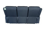 Roma 3 Seater Manual Recliner Anti Scratch Leather Black
