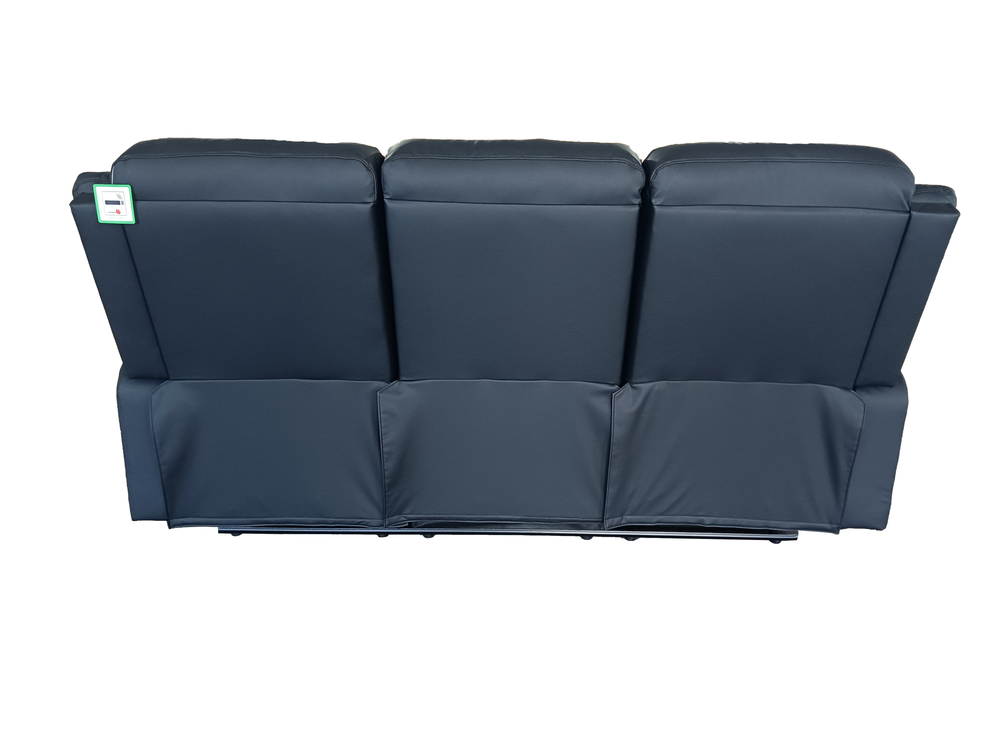 Roma 1 Seater Manual Recliner Anti Scratch Leather Black