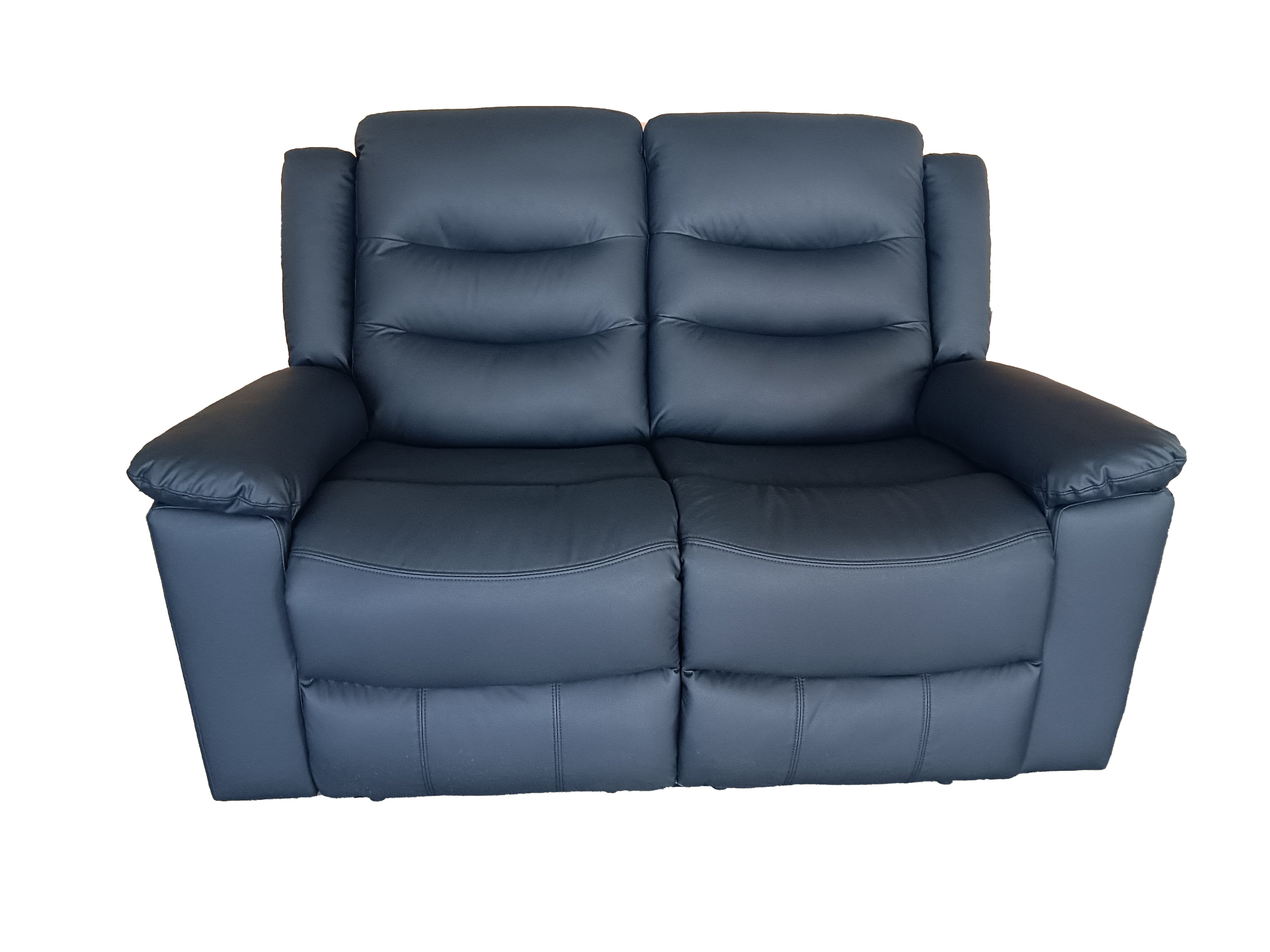 Roma 1 Seater Manual Recliner Anti Scratch Leather Black