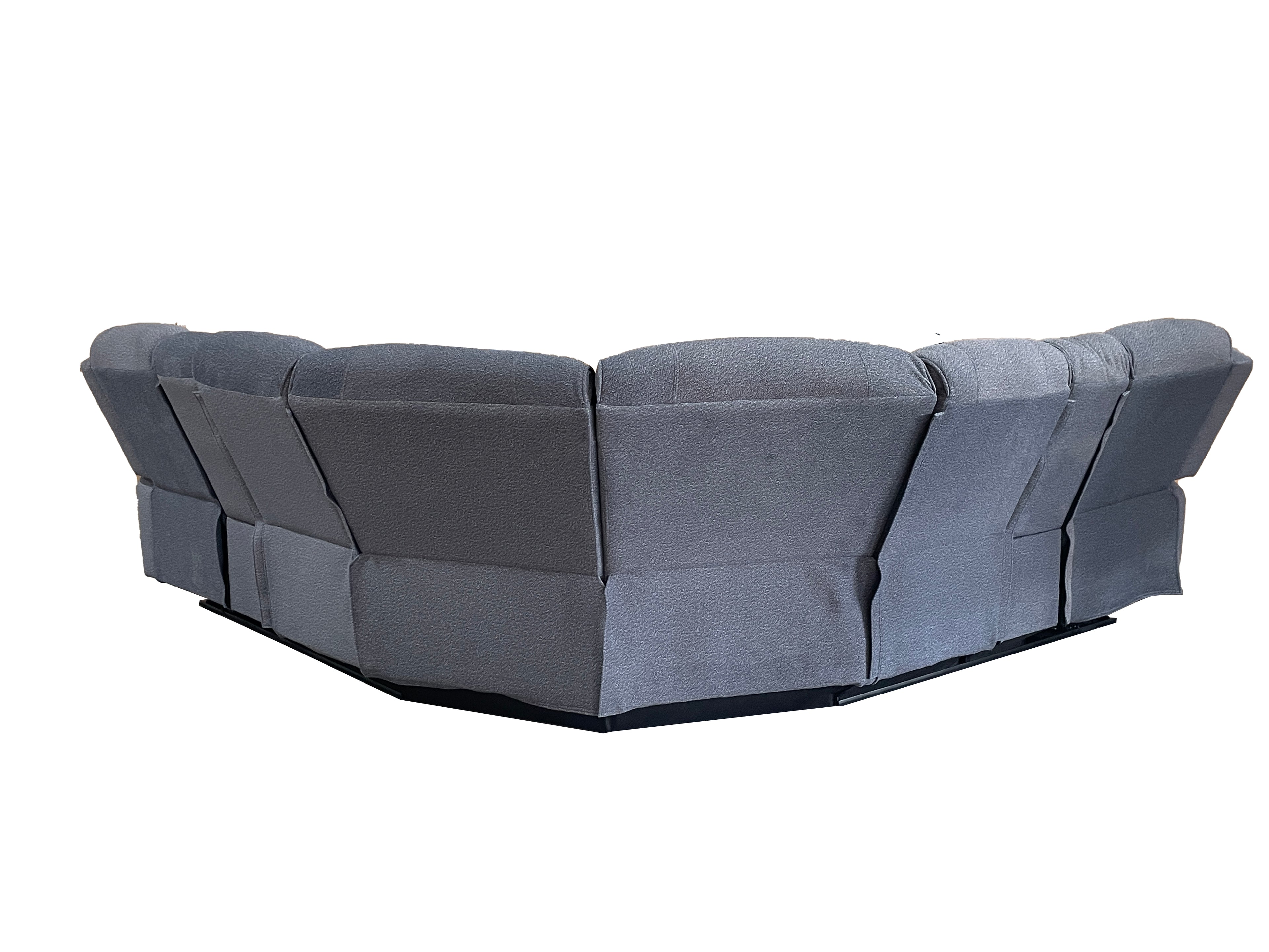 Hannah Fabric Corner Electric Recliner with cupholders and Console Box Grey