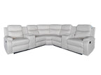 Montari Fabric Manual Recliner with console and cupholders Cream