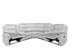 Montari Fabric Manual Recliner with console and cupholders Cream