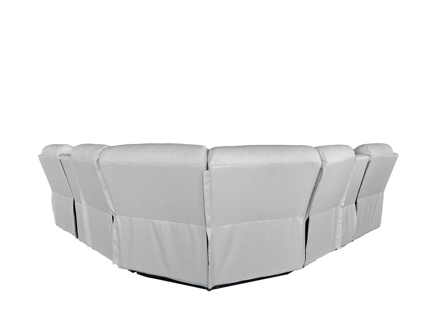 Montari Fabric Manual Recliner with console and cupholders Cream