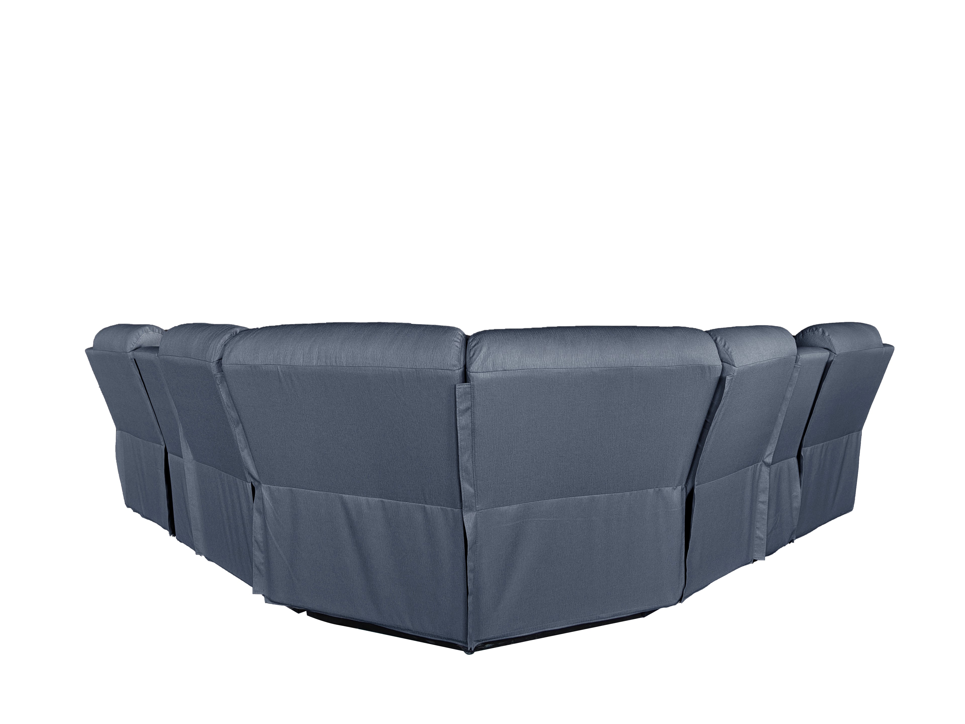 Montari Fabric Manual Recliner with console and cupholders Grey