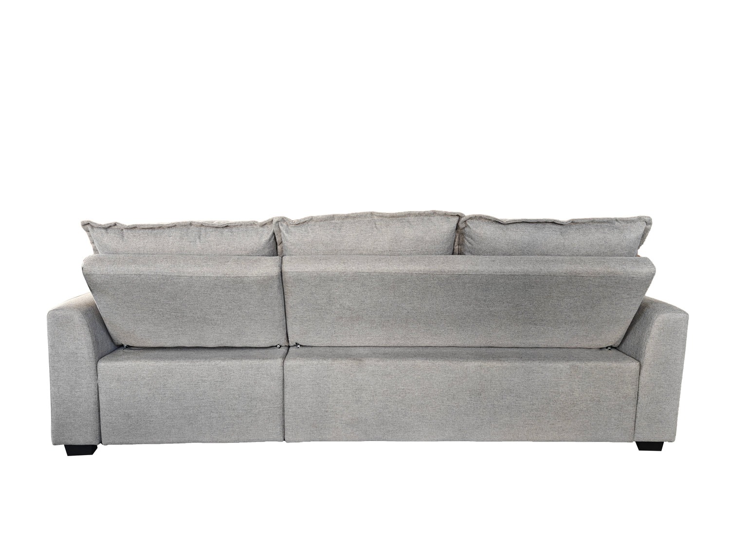 Cozeo Corner Sofa bed with Storage Chase Silver
