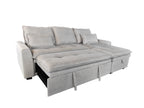 Cozeo Corner Sofa bed with Storage Chase Grey