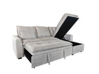 Cozeo Corner Sofa bed with Storage Chase Grey