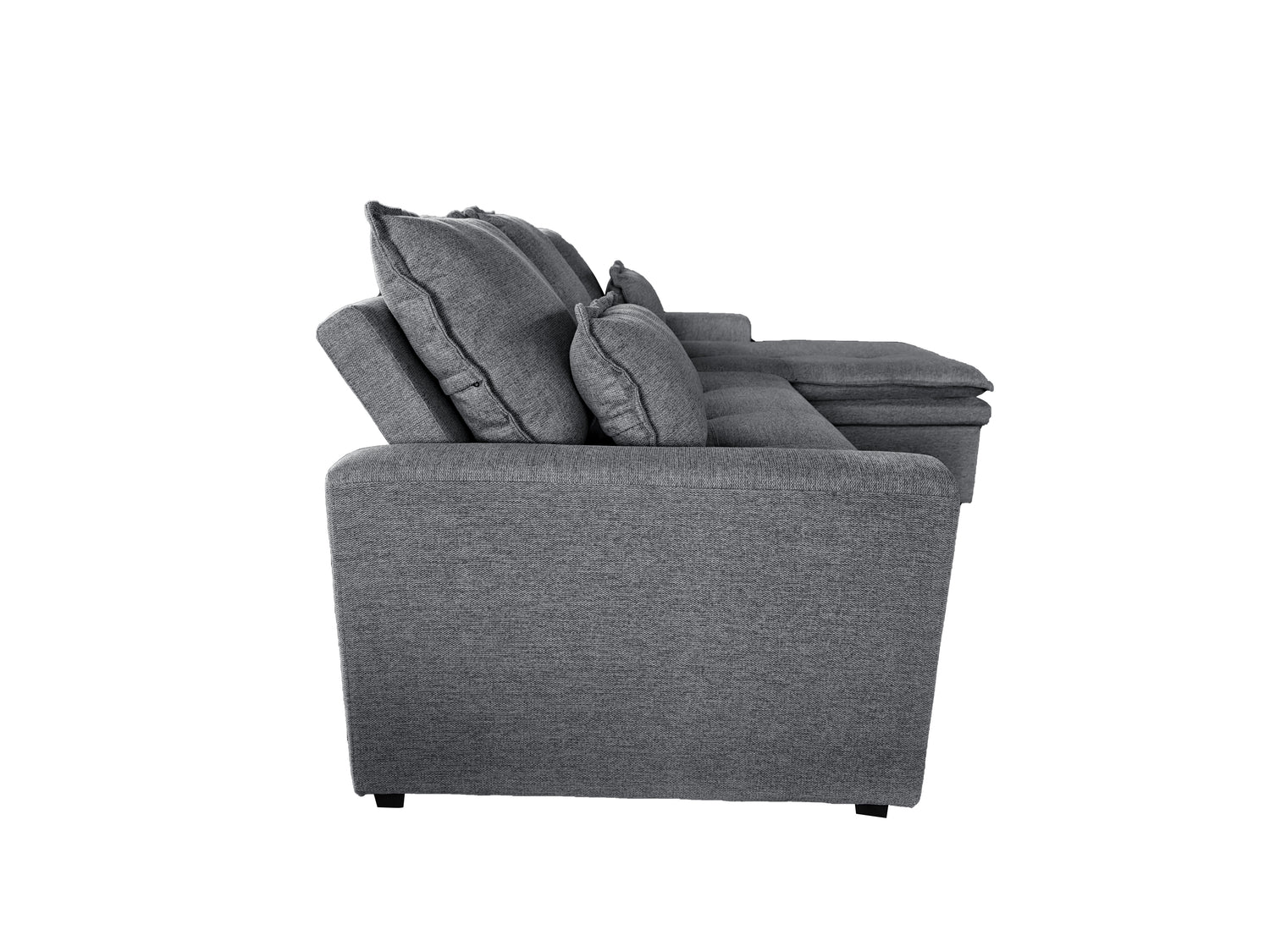 Cozeo Corner Sofa bed with Storage Chase Silver