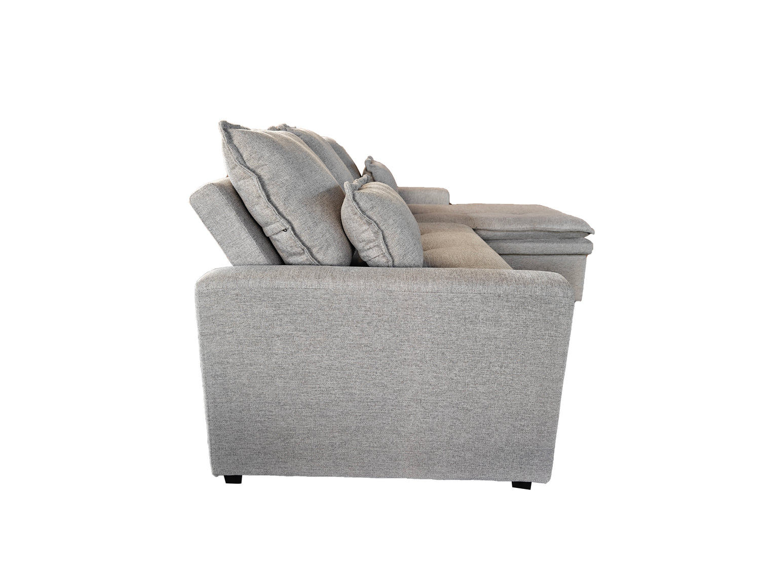 Cozeo Corner Sofa bed with Storage Chase Silver
