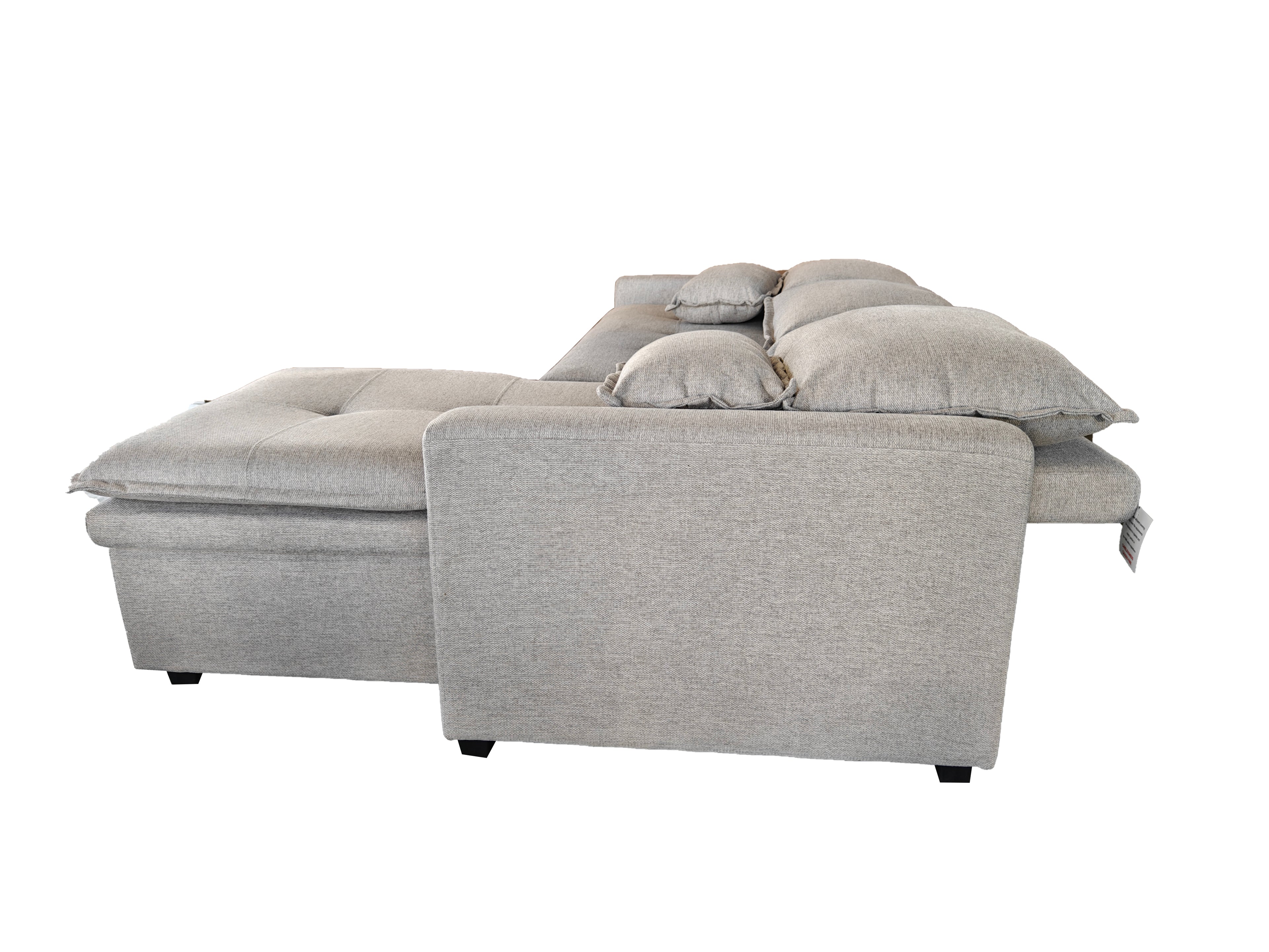 Cozeo Corner Sofa bed with Storage Chase Grey