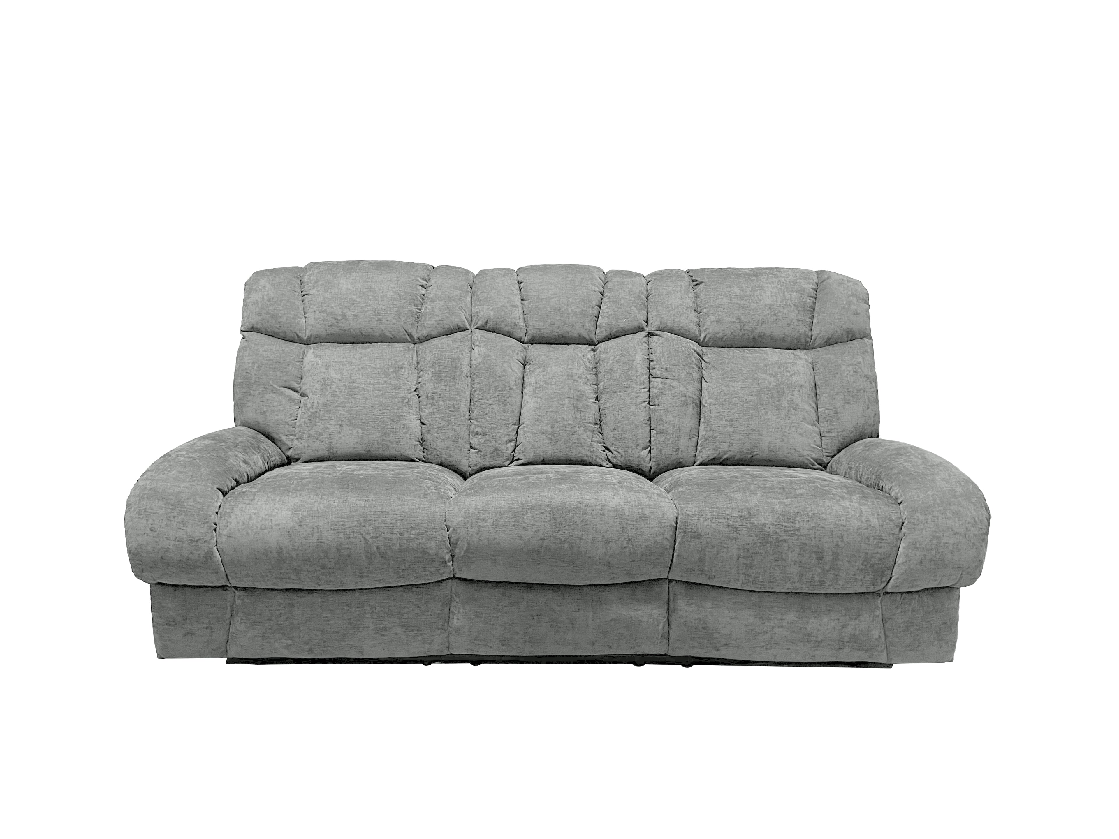 Harlow Fabric 2+3 Seater Electric Recliner Set Silver