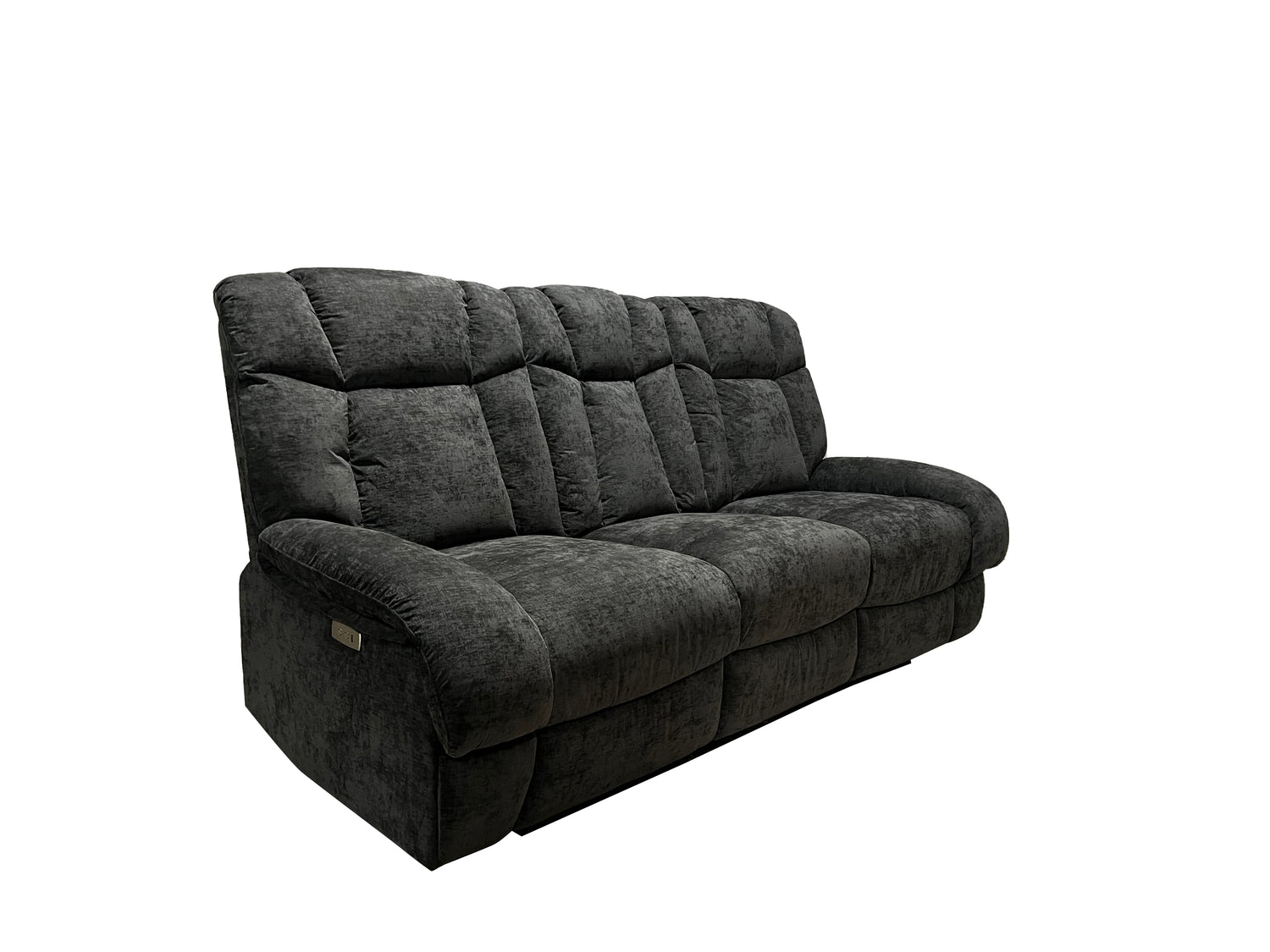 Harlow Fabric 2 Seater Electric Recliner Set Grey