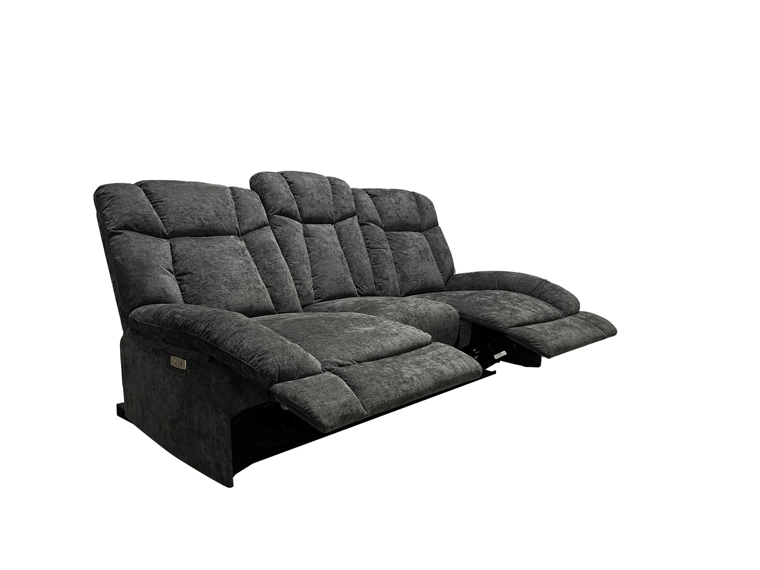 Harlow Fabric 2 Seater Electric Recliner Set Grey
