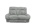 Harlow Fabric 3 Seater Electric Recliner Set Silver
