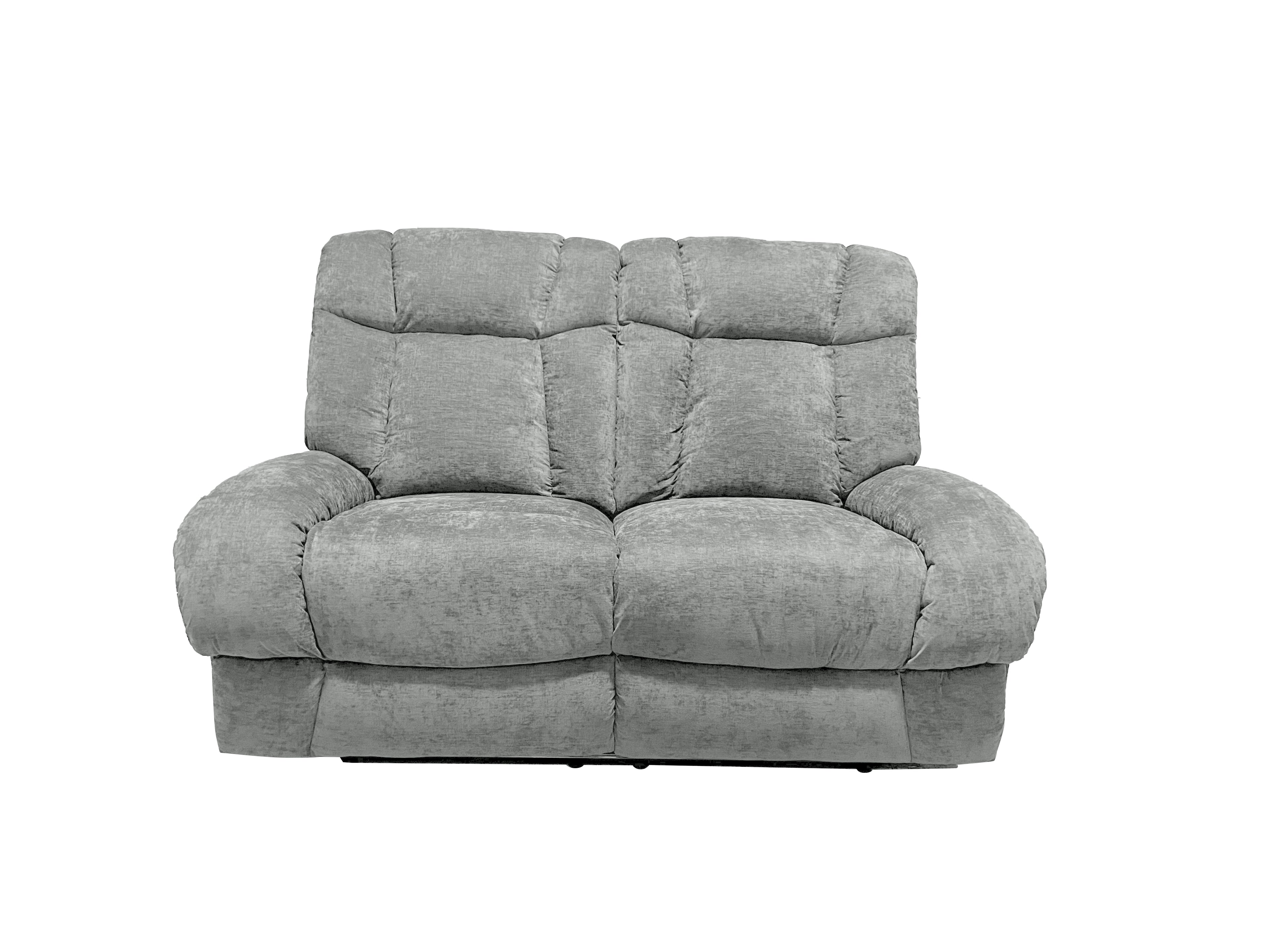Harlow Fabric 2+3 Seater Electric Recliner Set Silver