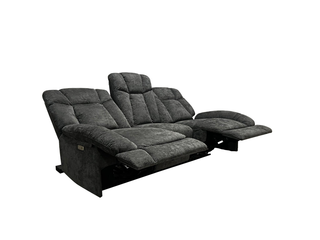 Harlow Fabric 2+3 Seater Electric Recliner Set Grey