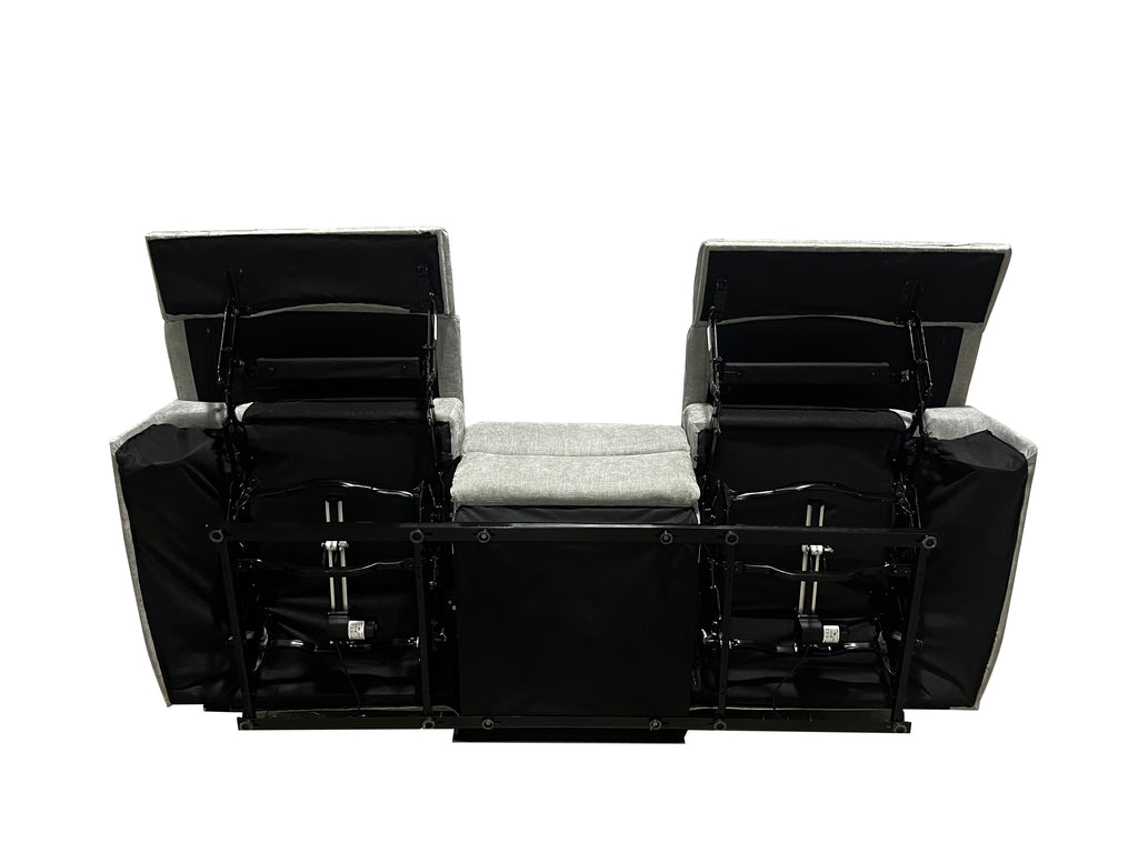Harlow Fabric 2+3 Seater Electric Recliner Set Grey