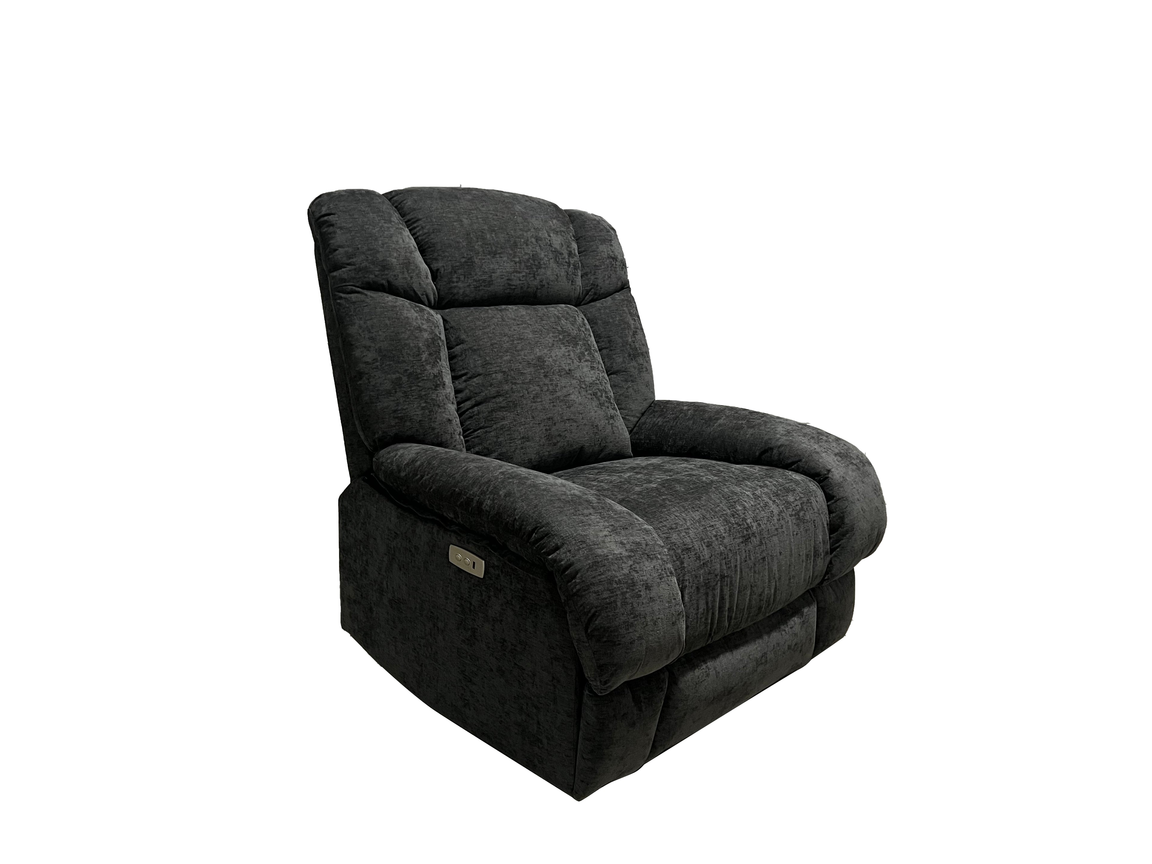 Harlow Fabric 1 Seater Electric Recliner Set Grey