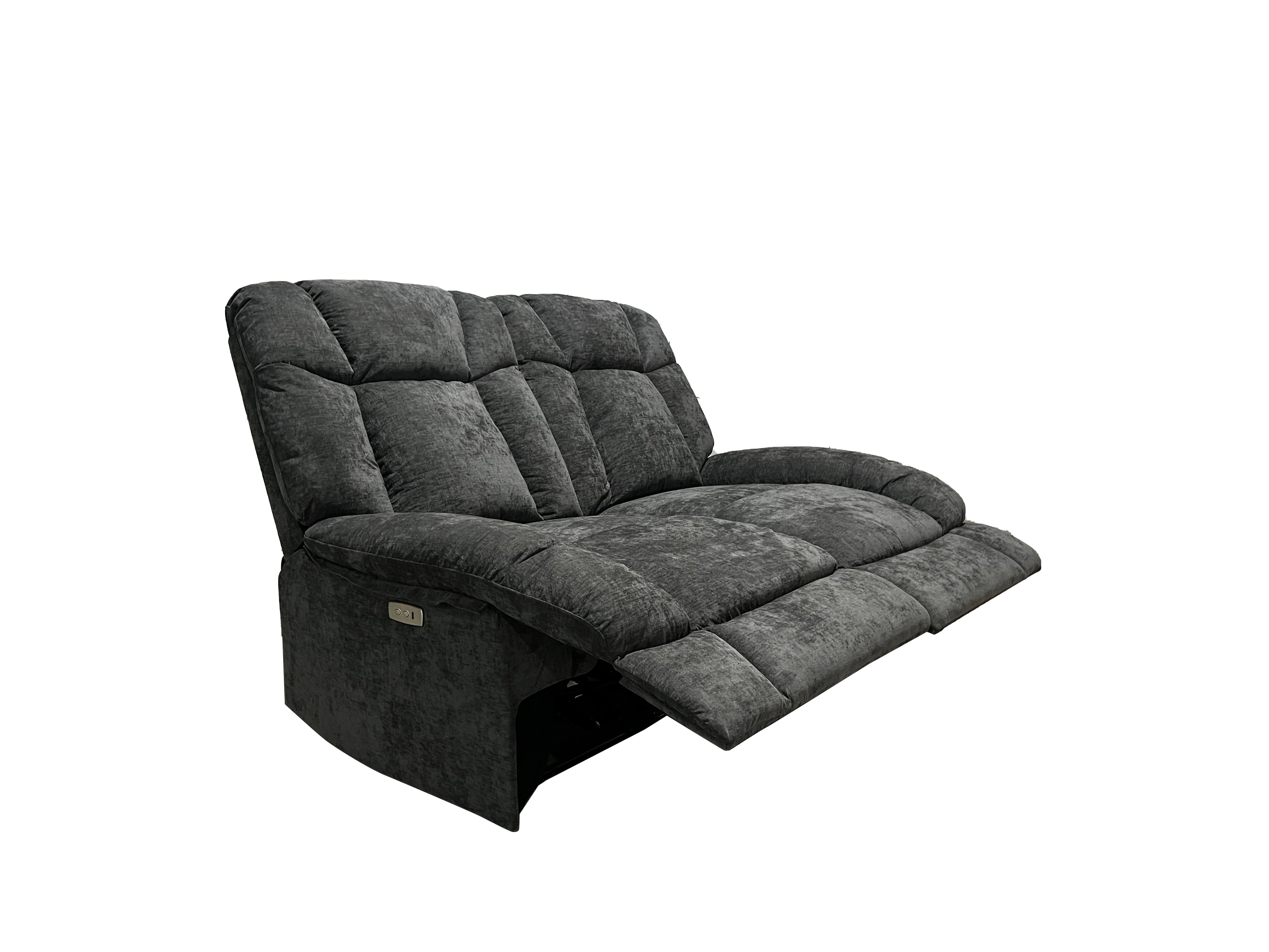 Harlow Fabric 1 Seater Electric Recliner Set Grey