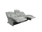 Harlow Fabric 3 Seater Electric Recliner Set Silver