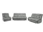 Harlow Fabric 3 Seater Electric Recliner Set Silver