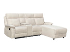 Harrison Fabric Manual Recliner Right hand Corner Cream
