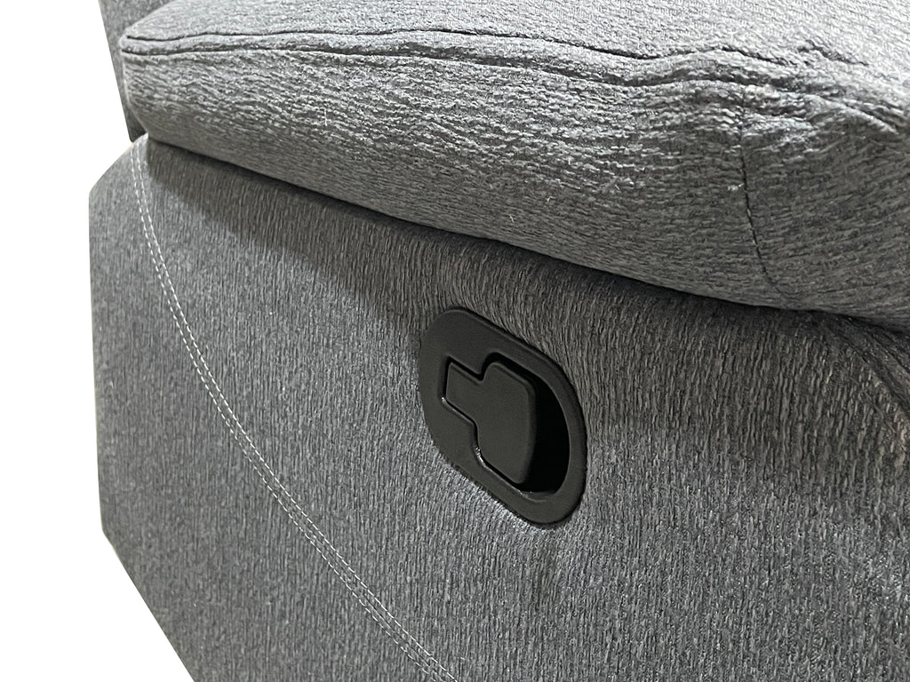 Harrison Fabric Manual Recliner Left hand Corner Grey