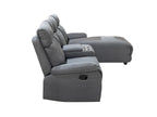 Harrison Fabric Manual Recliner Left hand Corner Grey