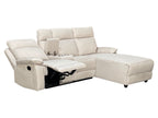 Harrison Fabric Manual Recliner Right hand Corner Cream