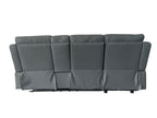 Harrison Anti scratch Leather Manual Recliner Right hand Corner Grey
