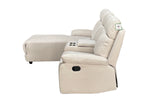 Harrison Fabric Manual Recliner Right hand Corner Cream