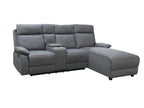 Harrison Fabric Manual Recliner Left hand Corner Grey