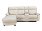 Harrison Fabric Manual Recliner Right hand Corner Cream