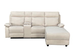 Harrison Fabric Manual Recliner Right hand Corner Cream