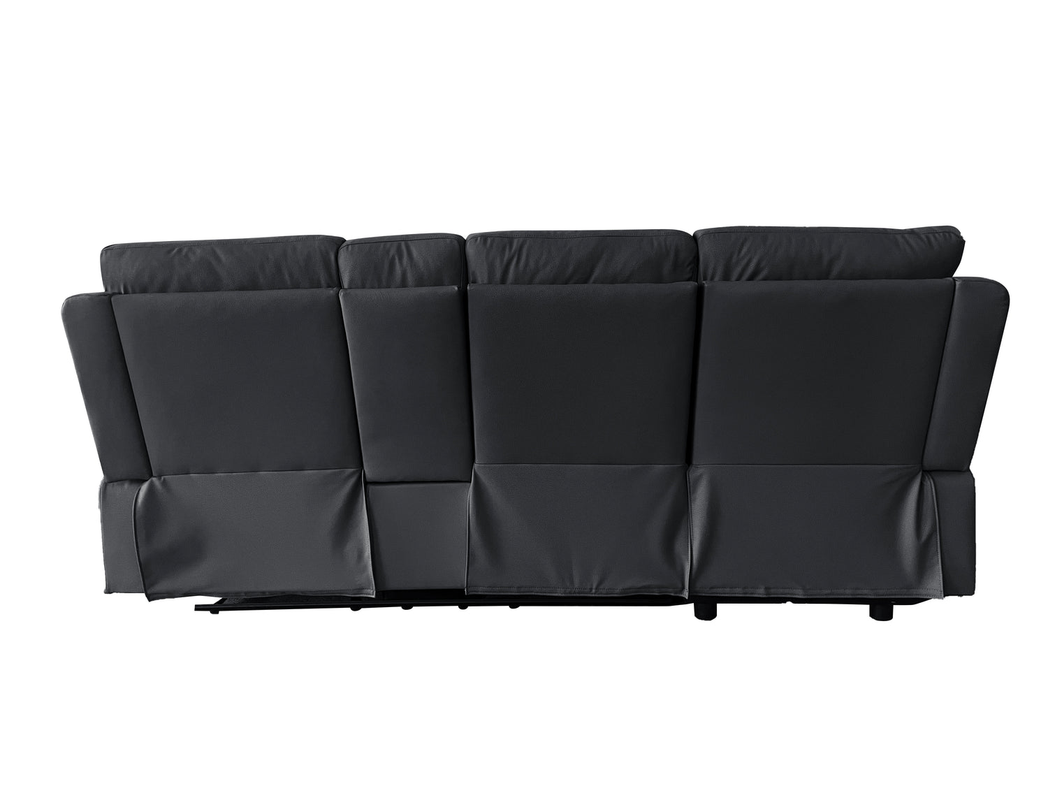 Harrison Anti scratch Leather Manual Recliner Right hand Corner Black