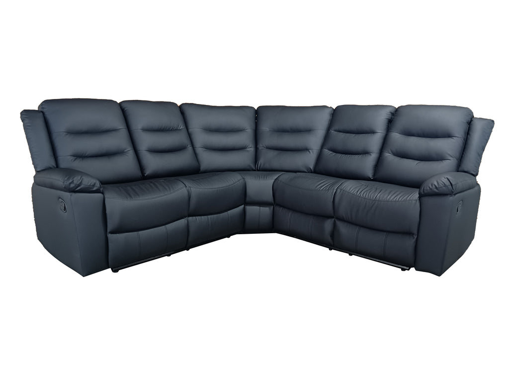 Roma Grey Corner Manual Recliner Anti scratch leather