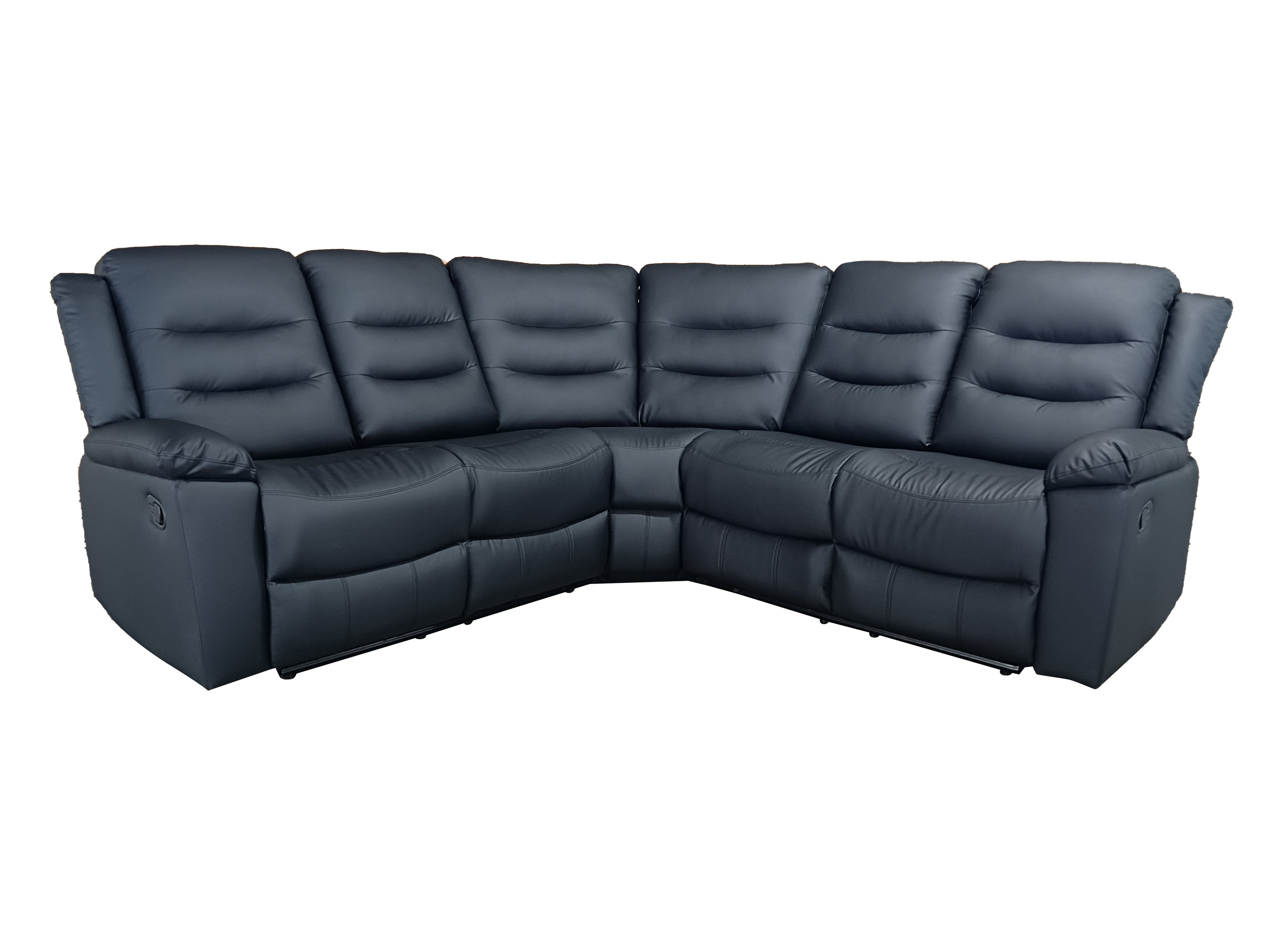 Roma Grey Corner Manual Recliner Anti scratch leather