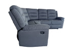 Roma Grey Corner Manual Recliner Anti scratch leather