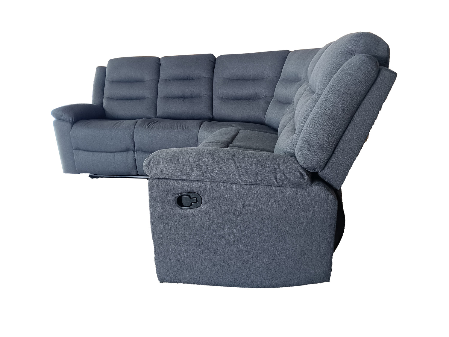 Roma black Corner Manual Recliner Anti scratch leather