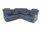 Roma Grey Corner Manual Recliner Anti scratch leather