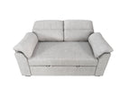 Viva 2 seater pull out sofa bed With Folded Back Silver