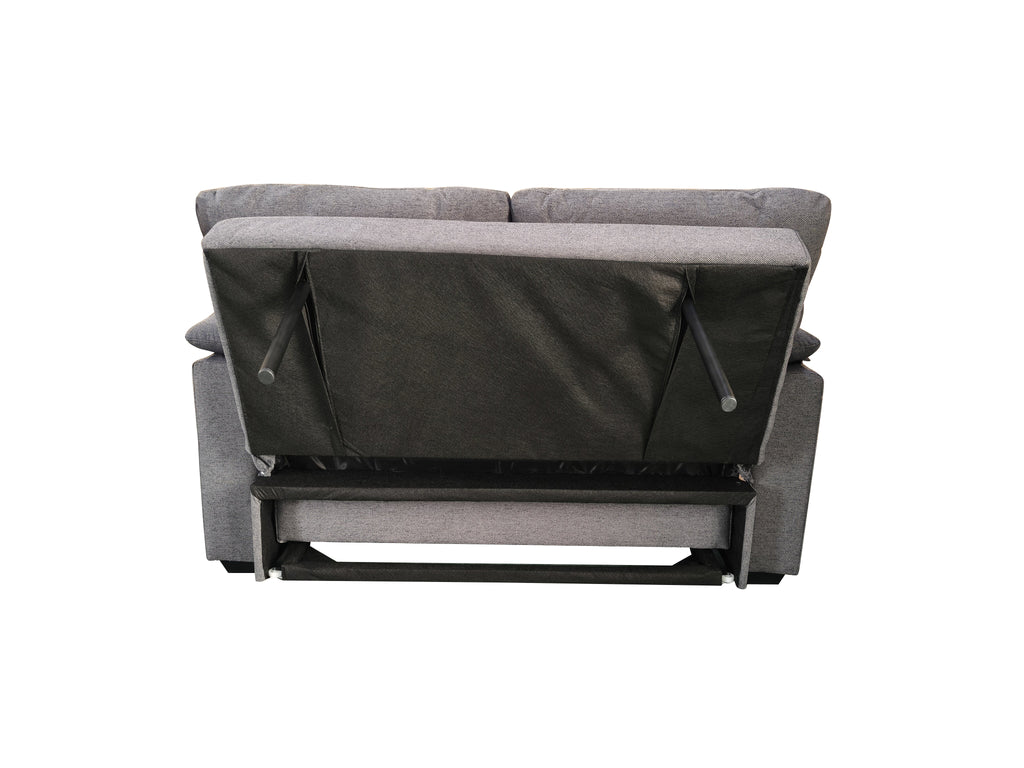 Viva 2 seater pull out sofa bed With Folded Back Grey