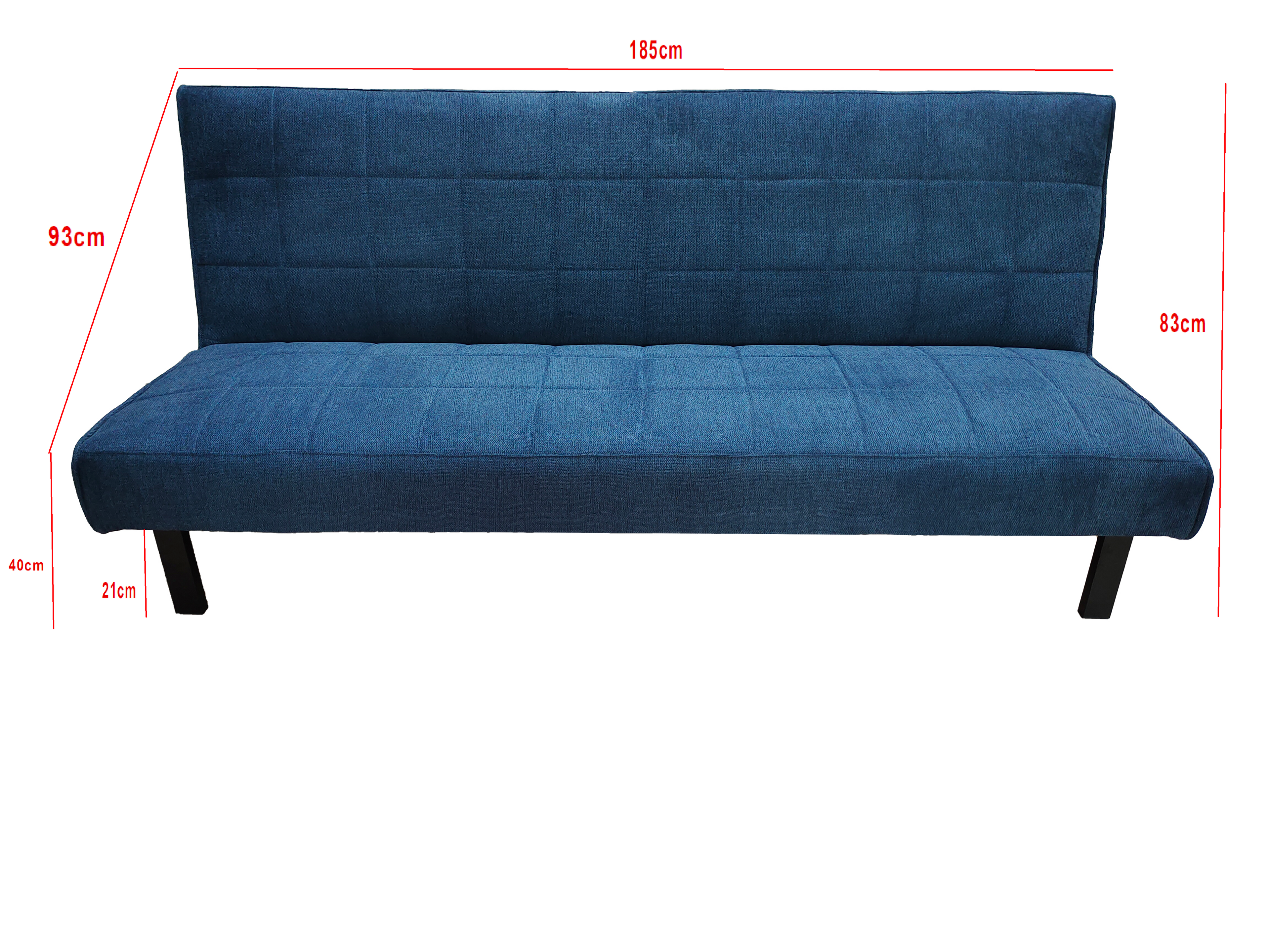 Alex 3 Seater Click Clack Sofa bed Grey