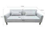 Loft Click Clack 3 seater sofa Bed Silver