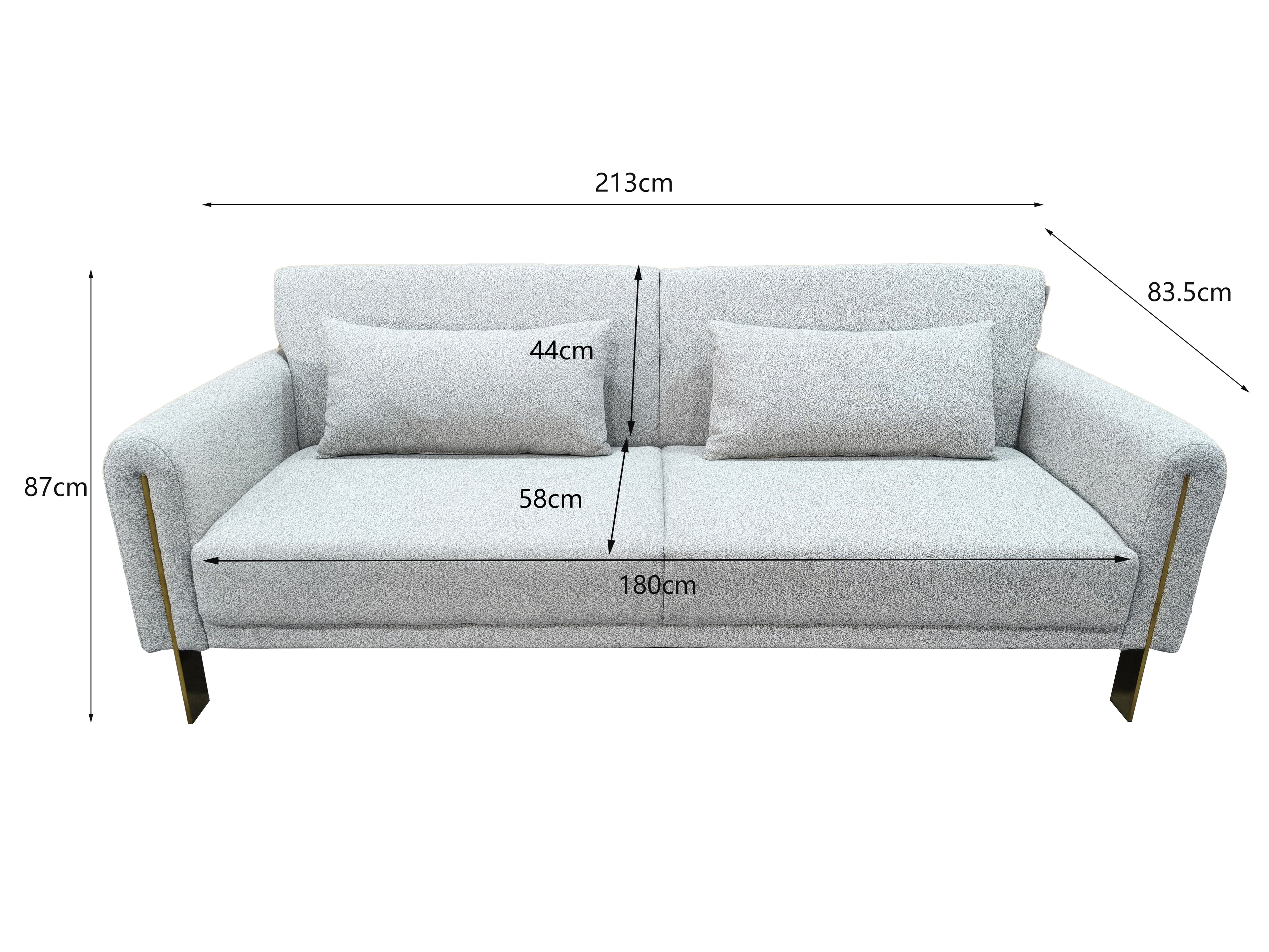 Loft Click Clack 3 seater sofa Bed Grey