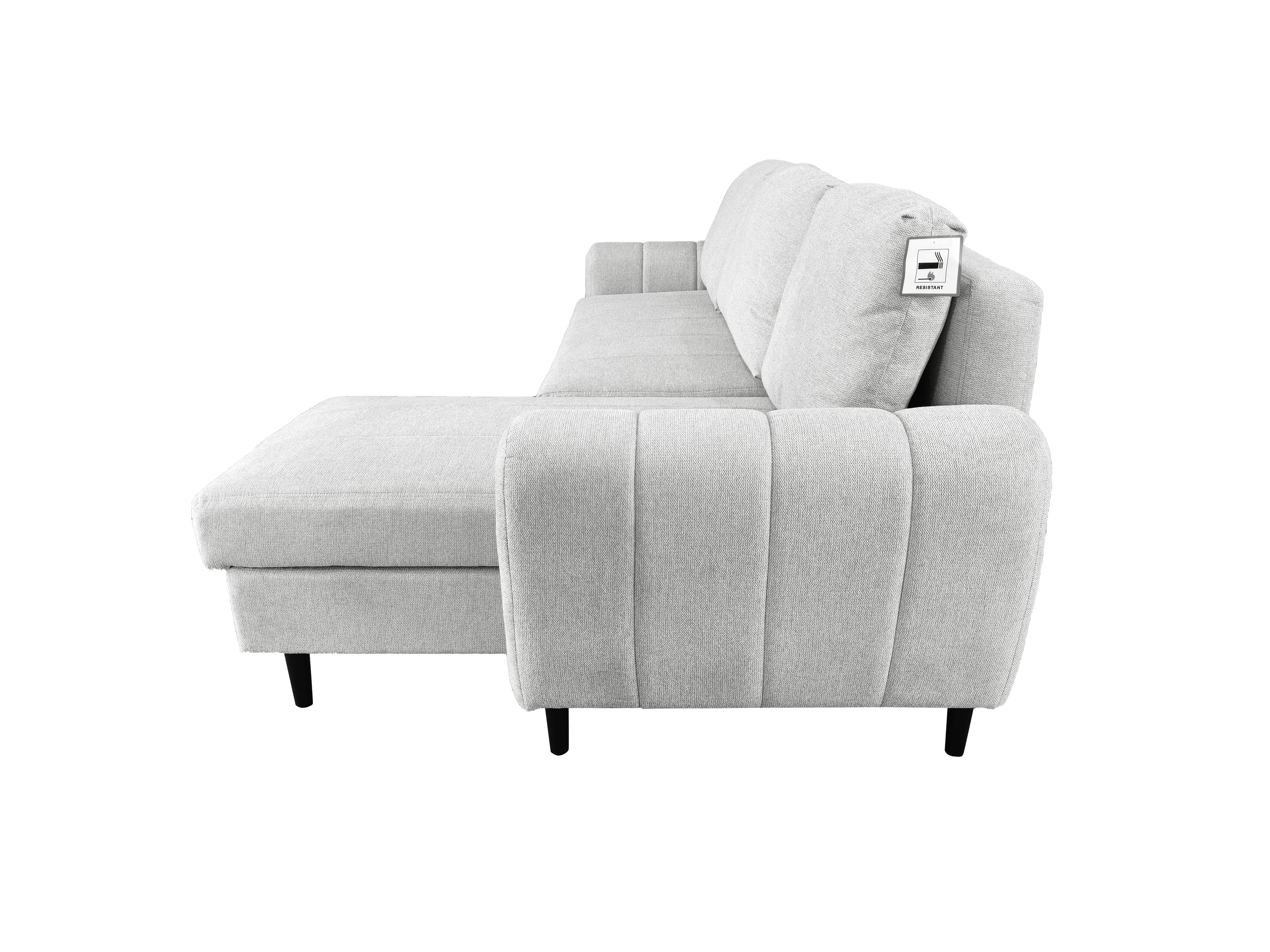 Amora Universal Corner Sofa bed With Storage Silver
