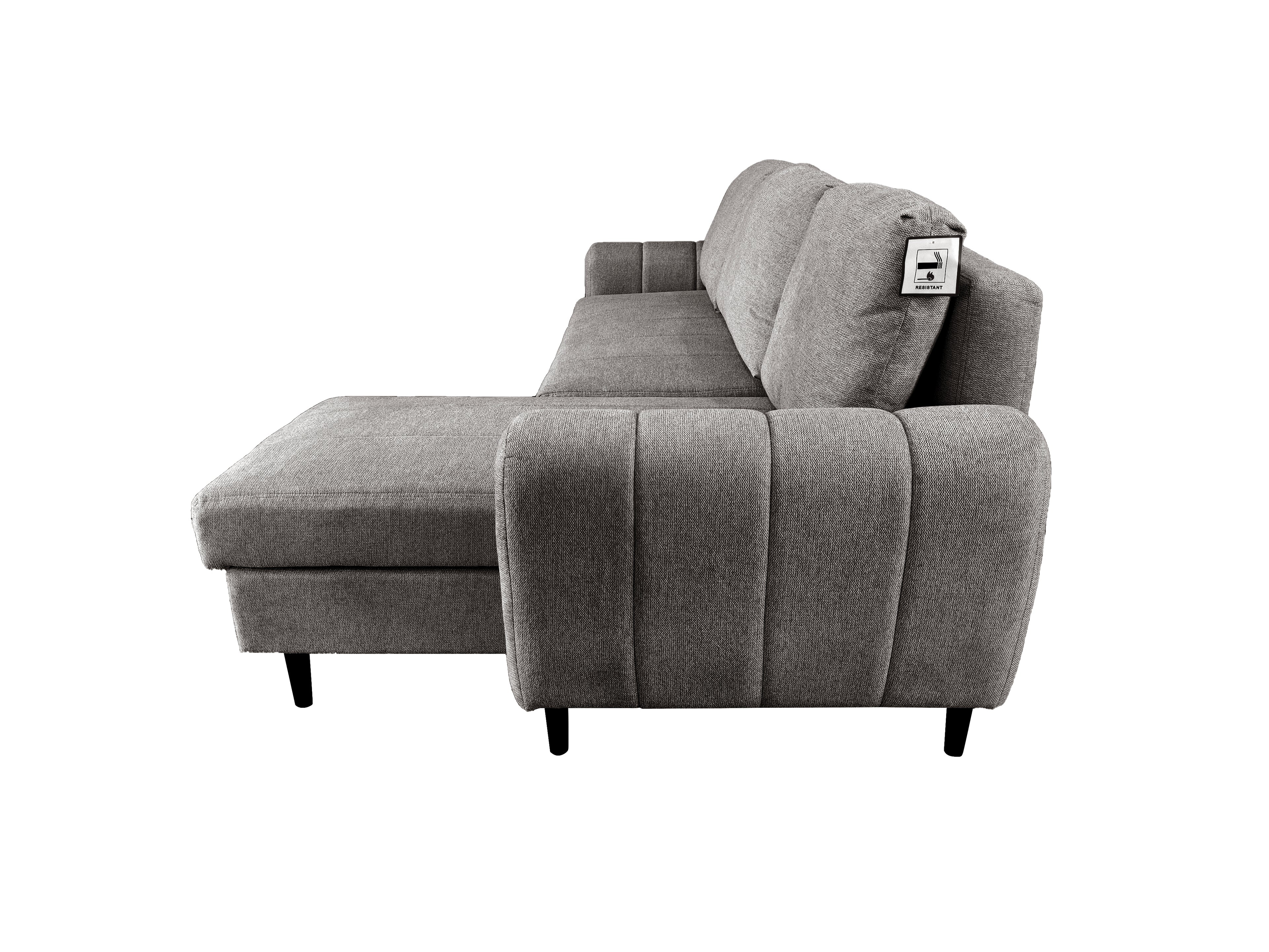 Amora Universal Corner Sofa bed With Storage Grey